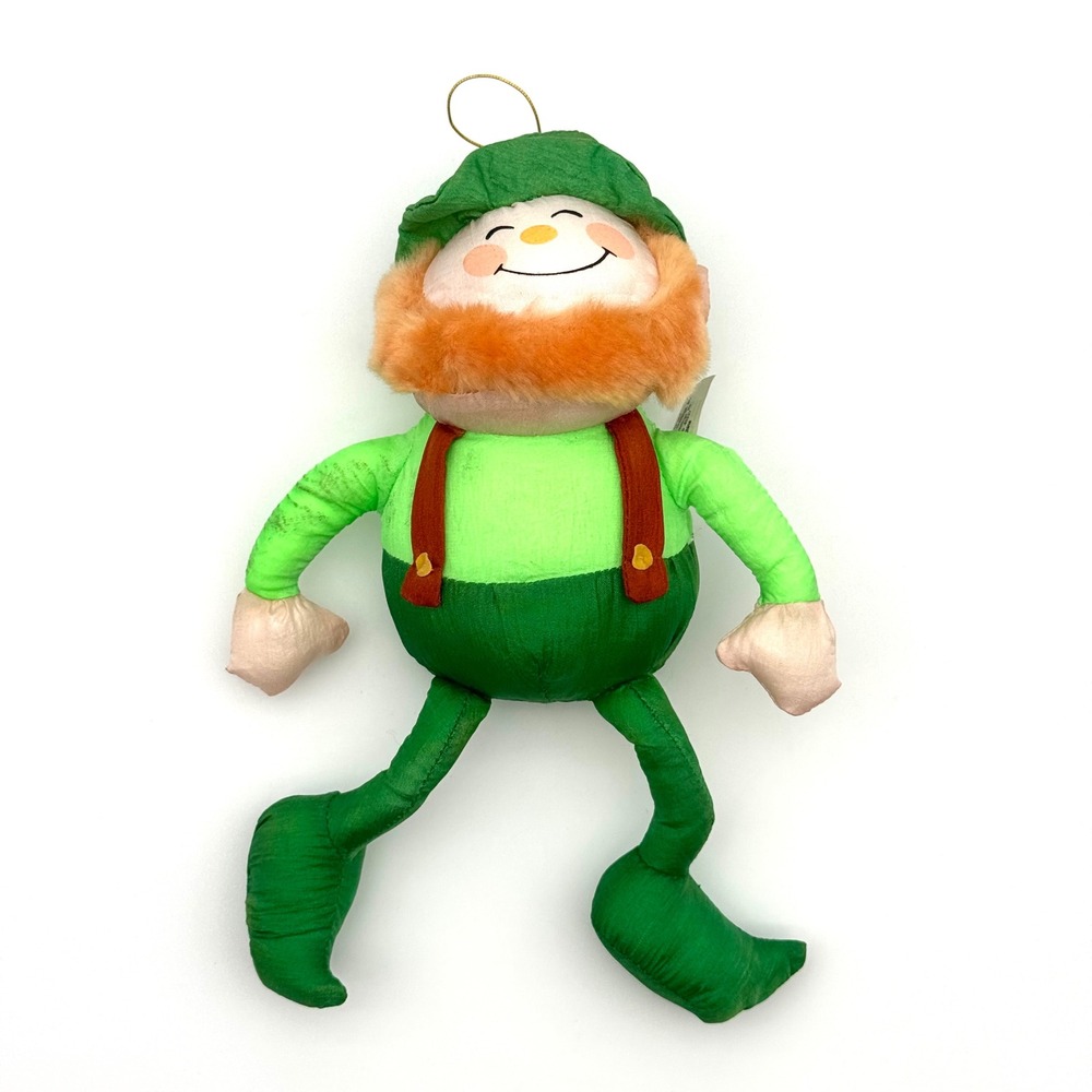 Vintage Gibson Greetings Leprechaun Plush 1994 St Patricks Day Hanging Decor